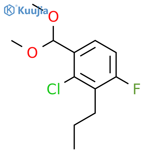 Benzene, 2-chloro-1-(dimethoxymethyl)-4-fluoro-3-propyl- structure