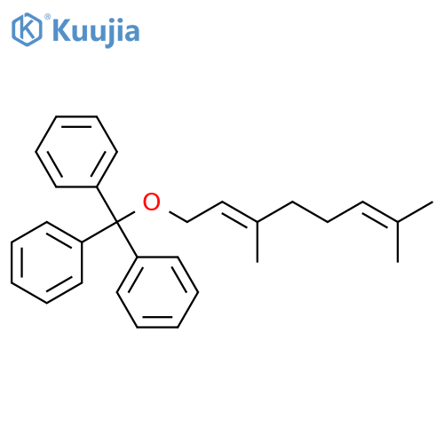 1,1',1''-(2E)-3,7-dimethyl-2,6-octadien-1-yloxymethylidynetris-benzene structure