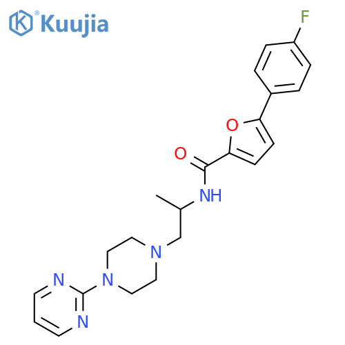 2-Furancarboxamide,5-(4-fluorophenyl)-N-[1-methyl-2-[4-(2-pyrimidinyl)-1-piperazinyl]ethyl]- structure