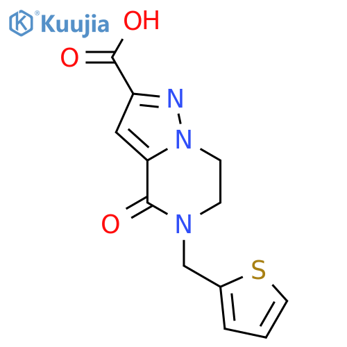 Pyrazolo[1,5-a]pyrazine-2-carboxylic acid,4,5,6,7-tetrahydro-4-oxo-5-(2-thienylmethyl)- structure
