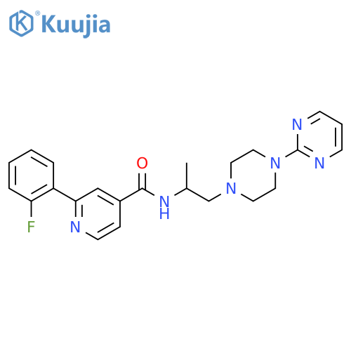 4-Pyridinecarboxamide,2-(2-fluorophenyl)-N-[1-methyl-2-[4-(2-pyrimidinyl)-1-piperazinyl]ethyl]- structure