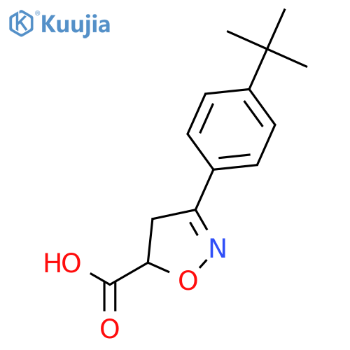 5-Isoxazolecarboxylic acid, 3-[4-(1,1-dimethylethyl)phenyl]-4,5-dihydro- structure