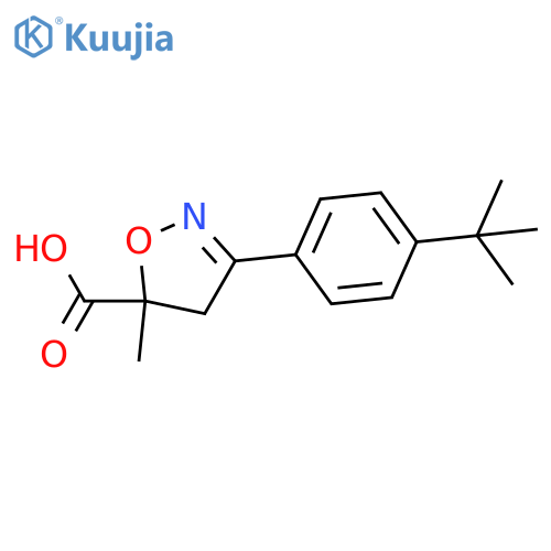 5-Isoxazolecarboxylic acid,3-[4-(1,1-dimethylethyl)phenyl]-4,5-dihydro-5-methyl- structure
