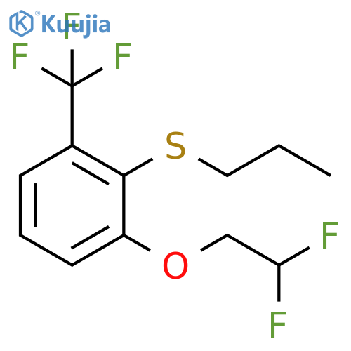 Benzene, 1-(2,2-difluoroethoxy)-2-(propylthio)-3-(trifluoromethyl)- structure