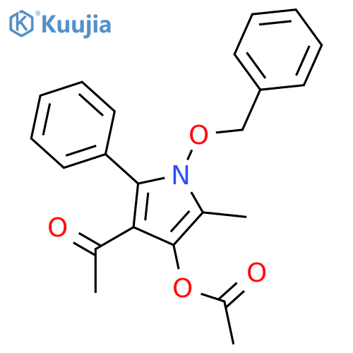 Ethanone,1-[4-(acetyloxy)-5-methyl-2-phenyl-1-(phenylmethoxy)-1H-pyrrol-3-yl]- structure
