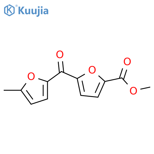 2-Furancarboxylic acid, 5-[(5-methyl-2-furanyl)carbonyl]-, methyl ester structure