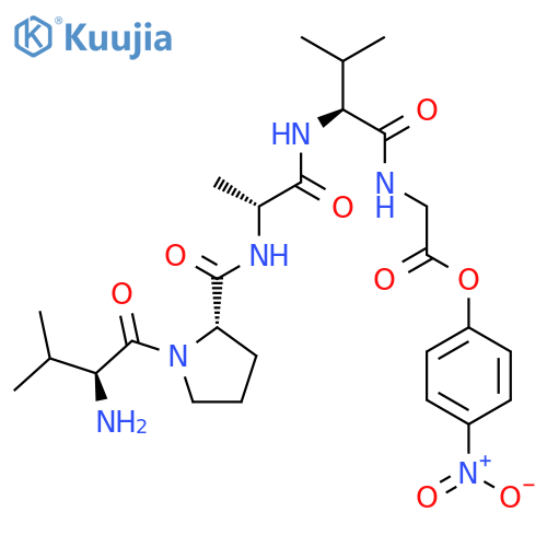 Glycine, N-[N-[N-(1-L-valyl-L-prolyl)-D-alanyl]-L-valyl]-, 4-nitrophenyl ester structure