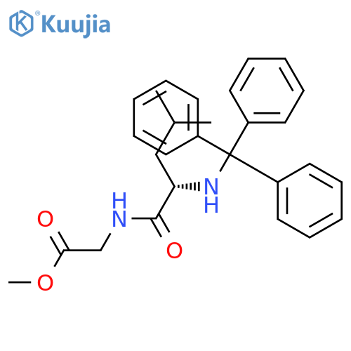 Glycine, N-[N-(triphenylmethyl)-L-leucyl]-, methyl ester structure