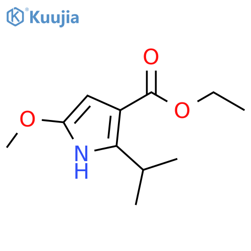 5-methoxy-2-(1-methylethyl)-1H-Pyrrole-3-carboxylic acid ethyl ester structure