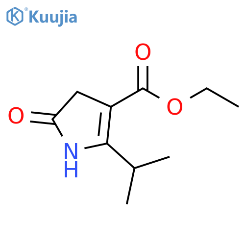 4,5-dihydro-2-(1-methylethyl)-5-oxo-1H-Pyrrole-3-carboxylic acid ethyl ester structure