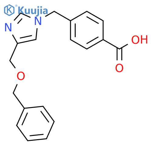 Benzoic acid, 4-[[4-[(phenylmethoxy)methyl]-1H-imidazol-1-yl]methyl]- structure