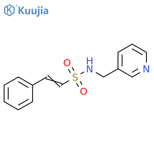 2-phenyl-N-(pyridin-3-yl)methylethene-1-sulfonamide structure