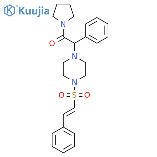 2-Phenyl-2-[4-(2-phenylethenesulfonyl)piperazin-1-yl]-1-(pyrrolidin-1-yl)ethan-1-one structure
