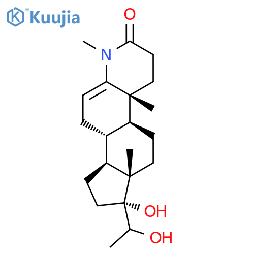 4-Azapregn-5-en-3-one, 17,20-dihydroxy-4-methyl- structure