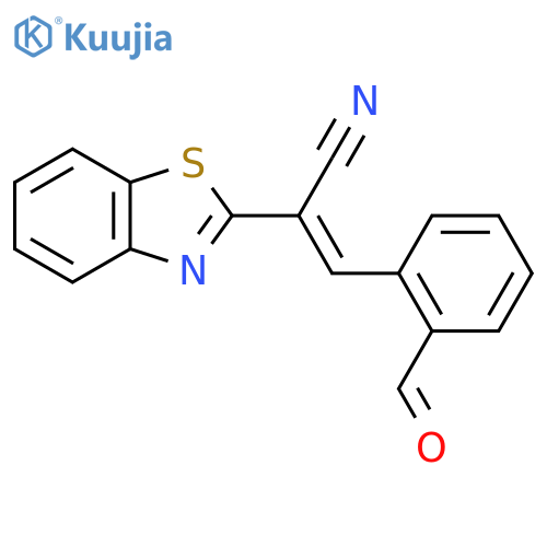 2-(1,3-Benzothiazol-2-yl)-3-(2-formylphenyl)prop-2-enenitrile structure