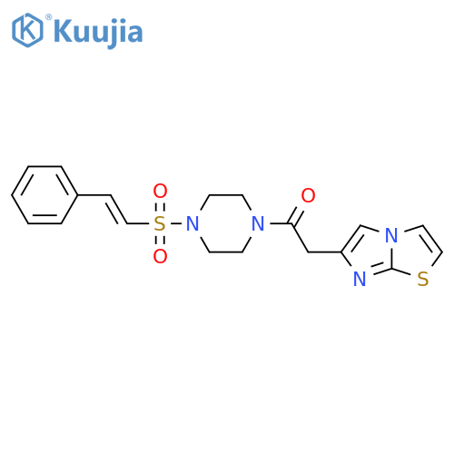 2-{Imidazo[2,1-b][1,3]thiazol-6-yl}-1-[4-(2-phenylethenesulfonyl)piperazin-1-yl]ethan-1-one structure