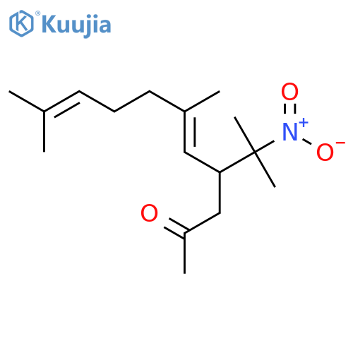 5,9-Undecadien-2-one, 6,10-dimethyl-4-(1-methyl-1-nitroethyl)-, (5E)- structure