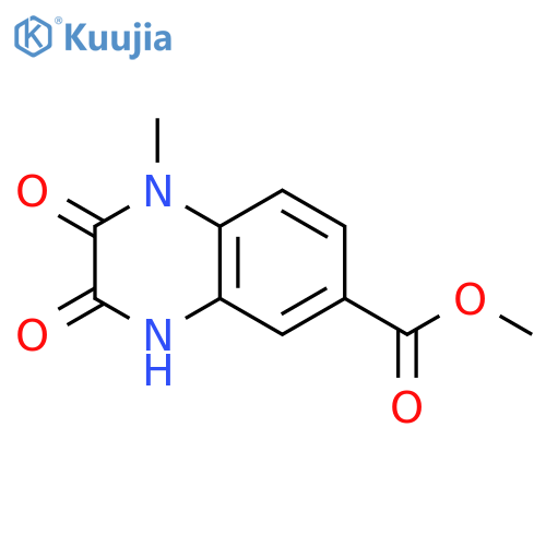Methyl 1-methyl-2,3-dioxo-1,2,3,4-tetrahydroquinoxaline-6-carboxylate structure