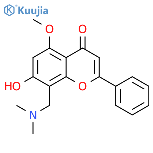 8-(dimethylamino)methyl-7-hydroxy-5-methoxy-2-phenyl-4H-chromen-4-one structure