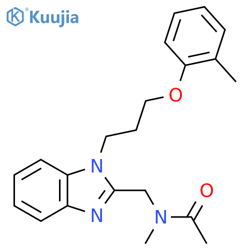 N-methyl-N-({1-3-(2-methylphenoxy)propyl-1H-1,3-benzodiazol-2-yl}methyl)acetamide structure