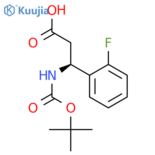Benzenepropanoic acid, b-[[(1,1-dimethylethoxy)carbonyl]amino]-2-fluoro-,hydrate (1:1) structure