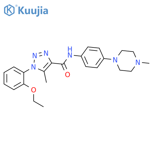 1-(2-ethoxyphenyl)-5-methyl-N-4-(4-methylpiperazin-1-yl)phenyl-1H-1,2,3-triazole-4-carboxamide structure
