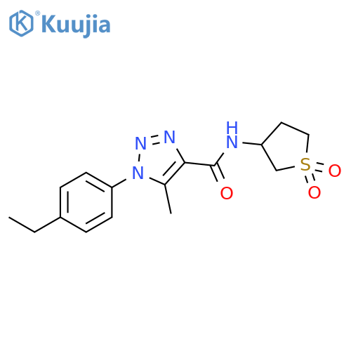 N-(1,1-dioxo-1lambda6-thiolan-3-yl)-1-(4-ethylphenyl)-5-methyl-1H-1,2,3-triazole-4-carboxamide structure