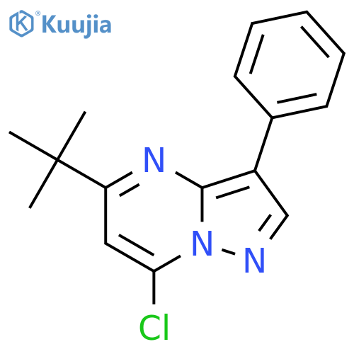 5-tert-butyl-7-chloro-3-phenylpyrazolo1,5-apyrimidine structure