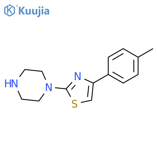 1-[4-(4-methylphenyl)-1,3-thiazol-2-yl]piperazine structure