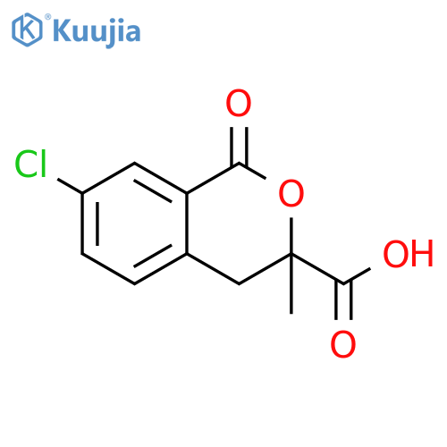 7-chloro-3-methyl-1-oxo-3,4-dihydro-1H-2-benzopyran-3-carboxylic acid structure