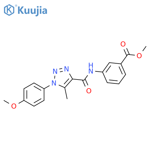 methyl 3-1-(4-methoxyphenyl)-5-methyl-1H-1,2,3-triazole-4-amidobenzoate structure