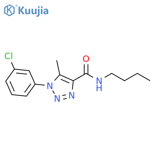 N-Butyl-1-(3-chlorophenyl)-5-methyl-1H-1,2,3-triazole-4-carboxamide structure