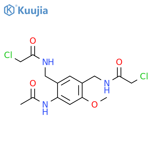 N,N'-[(4-Acetamido-6-methoxy-1,3-phenylene)bis(methylene)]bis(2-chloroacetamide) structure