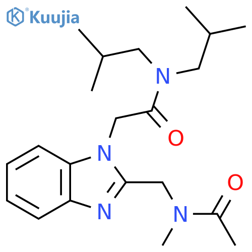 N-(1-{bis(2-methylpropyl)carbamoylmethyl}-1H-1,3-benzodiazol-2-yl)methyl-N-methylacetamide structure