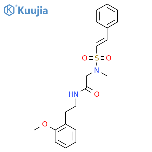 N-[2-(2-methoxyphenyl)ethyl]-2-(N-methyl-2-phenylethenesulfonamido)acetamide structure
