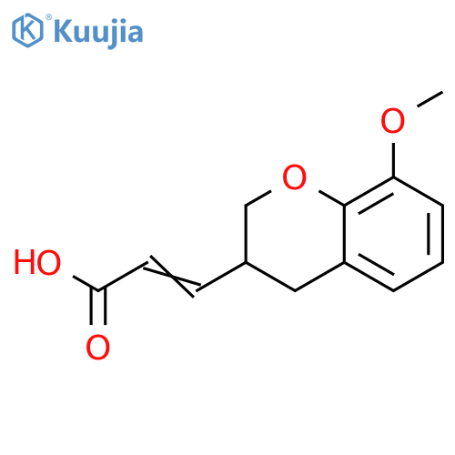 3-(8-methoxy-3,4-dihydro-2H-1-benzopyran-3-yl)prop-2-enoic acid structure