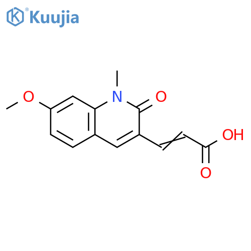 (2E)-3-(7-methoxy-1-methyl-2-oxo-1,2-dihydroquinolin-3-yl)prop-2-enoic acid structure
