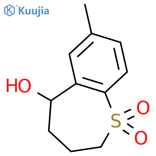 5-hydroxy-7-methyl-2,3,4,5-tetrahydro-1lambda6-benzothiepine-1,1-dione structure