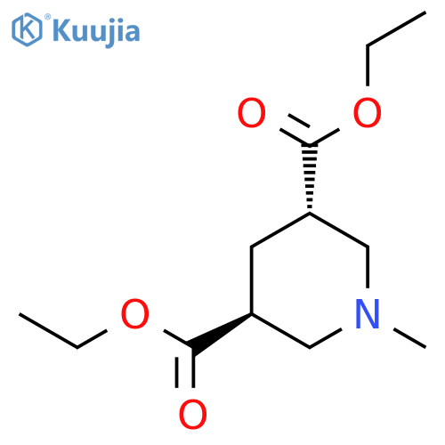 3,5-Piperidinedicarboxylic acid, 1-methyl-, diethyl ester, trans- structure