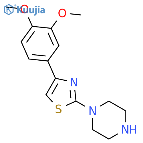 1-[4-(3,4-Dimethoxy-phenyl)-thiazol-2-yl]-piperazine structure