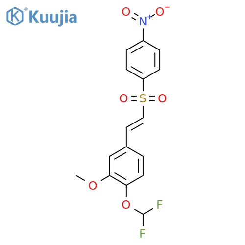 1-(Difluoromethoxy)-2-methoxy-4-[2-(4-nitrobenzenesulfonyl)ethenyl]benzene structure