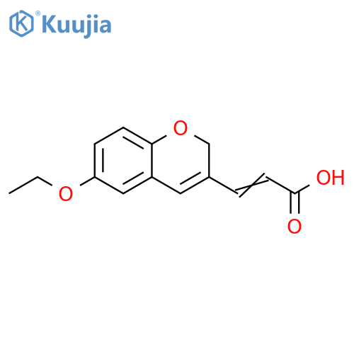 3-(6-ethoxy-2H-chromen-3-yl)prop-2-enoic acid structure