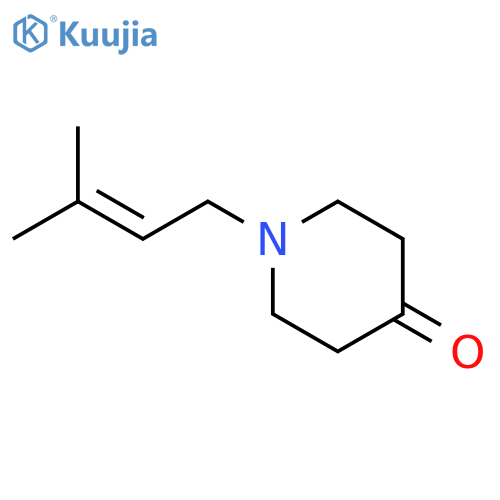 1-(3-methylbut-2-en-1-yl)piperidin-4-one structure