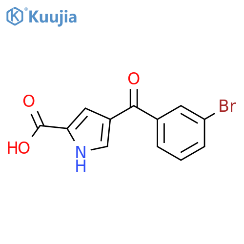 4-(3-Bromobenzoyl)-1H-pyrrole-2-carboxylic acid structure