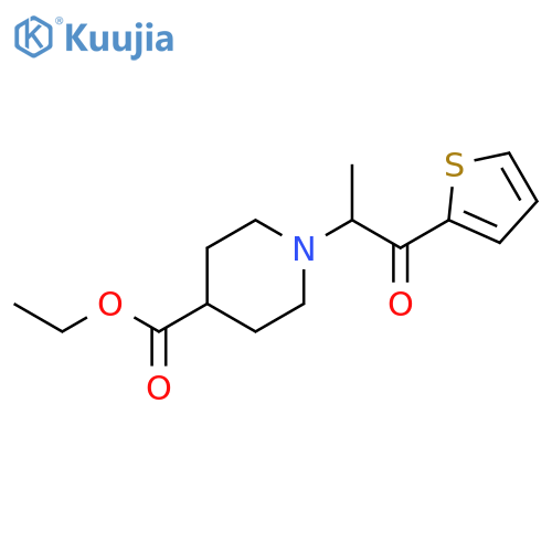 Ethyl 1-1-methyl-2-oxo-2-(2-thienyl)ethyl-4-piperidinecarboxylate structure