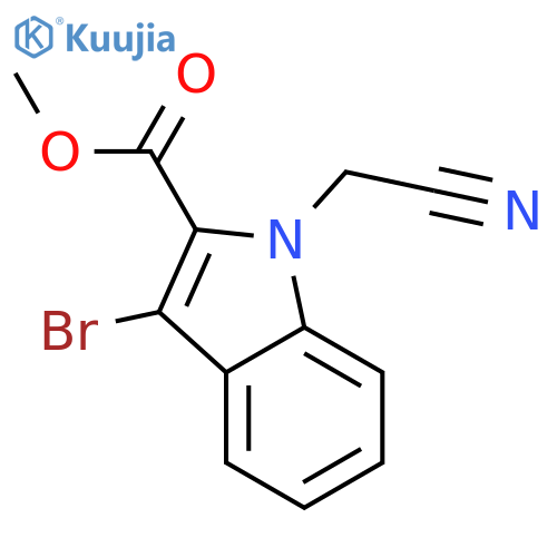 Methyl 3-bromo-1-(cyanomethyl)-1H-indole-2-carboxylate structure