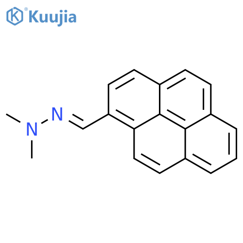 1-Pyrenecarboxaldehyde, dimethylhydrazone structure