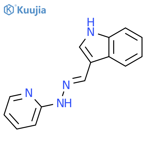 1H-Indole-3-carboxaldehyde, 2-pyridinylhydrazone structure