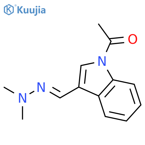 1H-Indole-3-carboxaldehyde, 1-acetyl-, 3-(dimethylhydrazone) structure