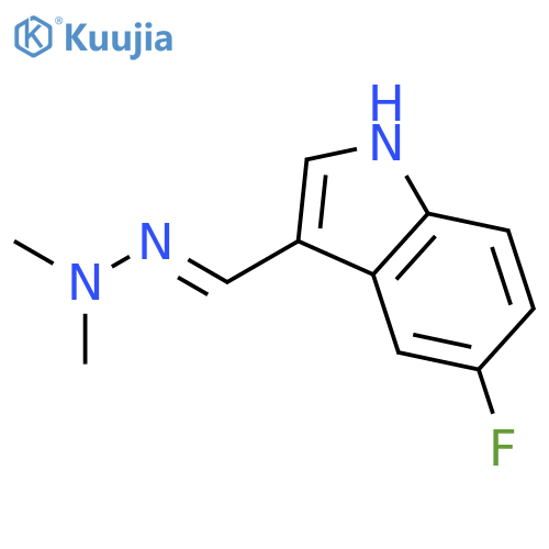 1H-Indole-3-carboxaldehyde, 5-fluoro-, dimethylhydrazone structure